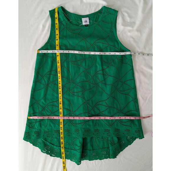 CABI Green Eyelet Gemma Top Size Small - Picture 9 of 9